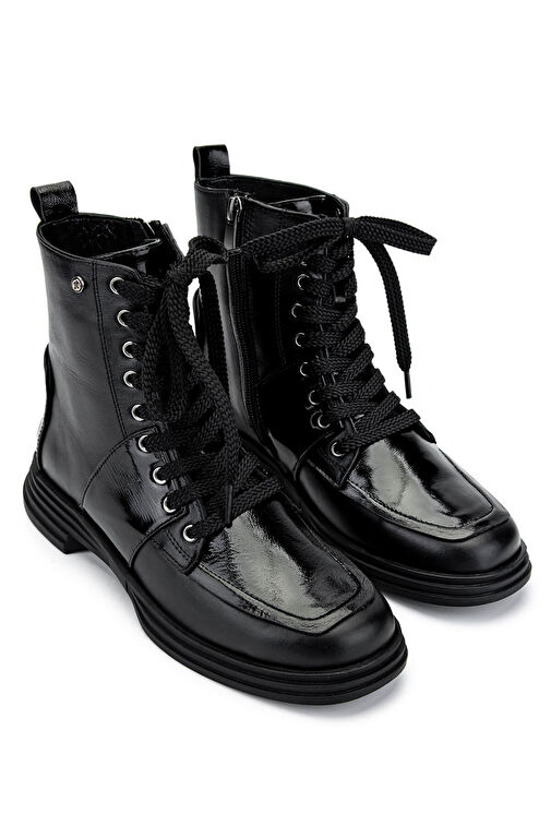 Tamer Tanca Kadın Hakiki Deri Siyah Casual Bot - Görsel 3