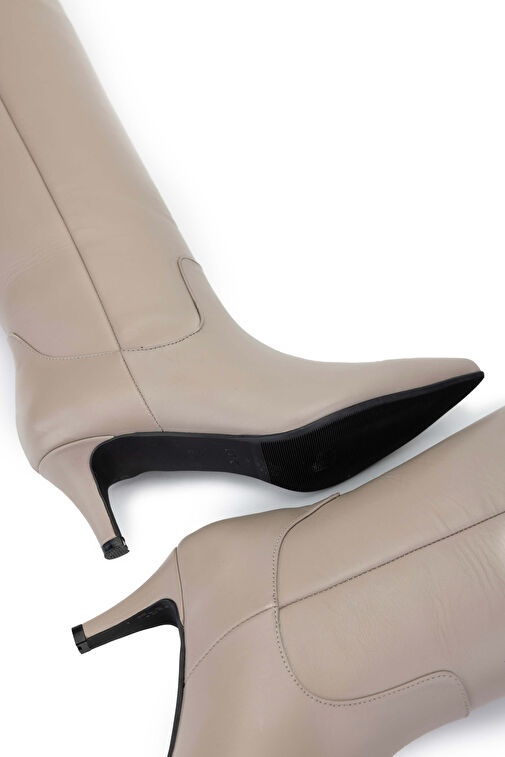 Tamer Tanca Kadın Hakiki Deri Vizon Topuklu Çizme - Görsel 6