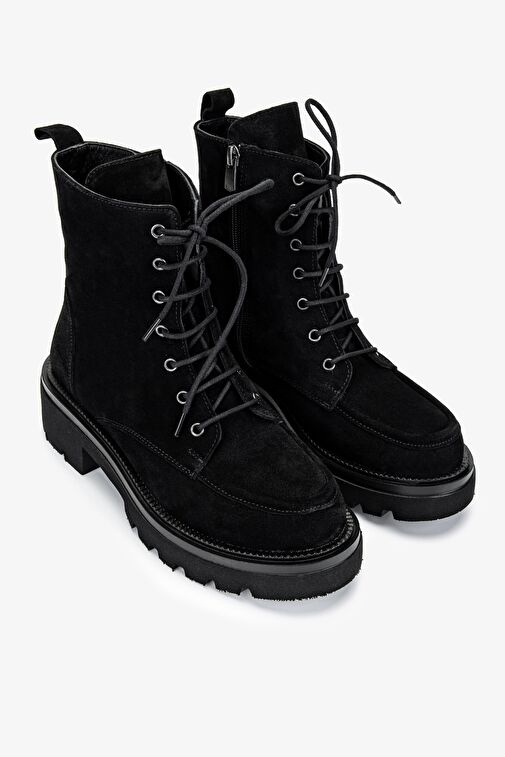 Valmenti Kadın Siyah Süet Casual Bot - Görsel 3