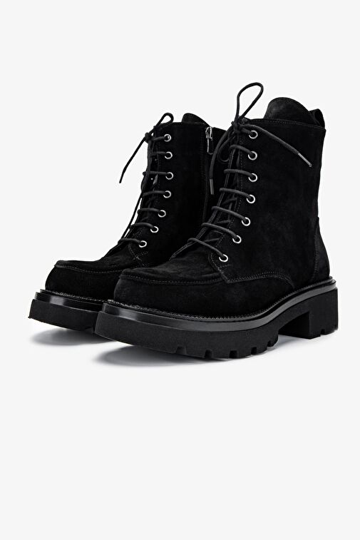 Valmenti Kadın Siyah Süet Casual Bot - Görsel 5