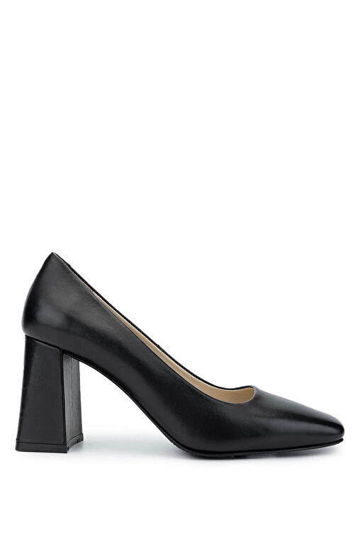 Tamer Tanca Taba Kadın Deri Topuklu Ayakkabı 1078 24594 BN AYK SK24-25 - Görsel 2