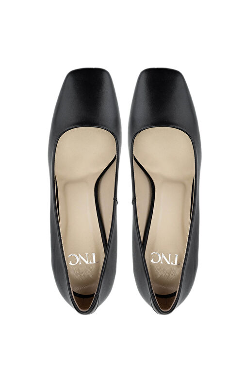 Tamer Tanca Taba Kadın Deri Topuklu Ayakkabı 1078 24594 BN AYK SK24-25 - Görsel 6