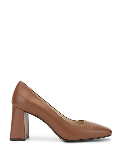 Tamer Tanca Kadın Hakiki Deri Taba Topuklu Ayakkabı - Görsel 2