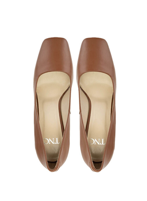 Tamer Tanca Kadın Hakiki Deri Taba Topuklu Ayakkabı - Görsel 7