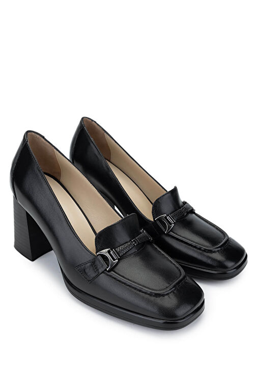 Tamer Tanca Kahverengi Kadın Deri Topuklu Ayakkabı 1078 25074 BN AYK SK24-25 - Görsel 3