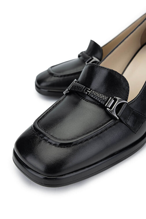 Tamer Tanca Kahverengi Kadın Deri Topuklu Ayakkabı 1078 25074 BN AYK SK24-25 - Görsel 4