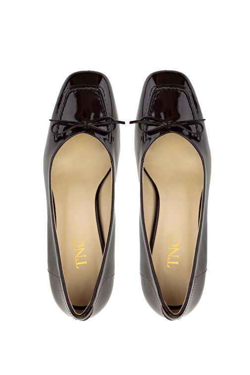 Tamer Tanca Siyah Kadın Rugan Topuklu Ayakkabı 1078 8255 BN AYK SK24-25 - Görsel 6