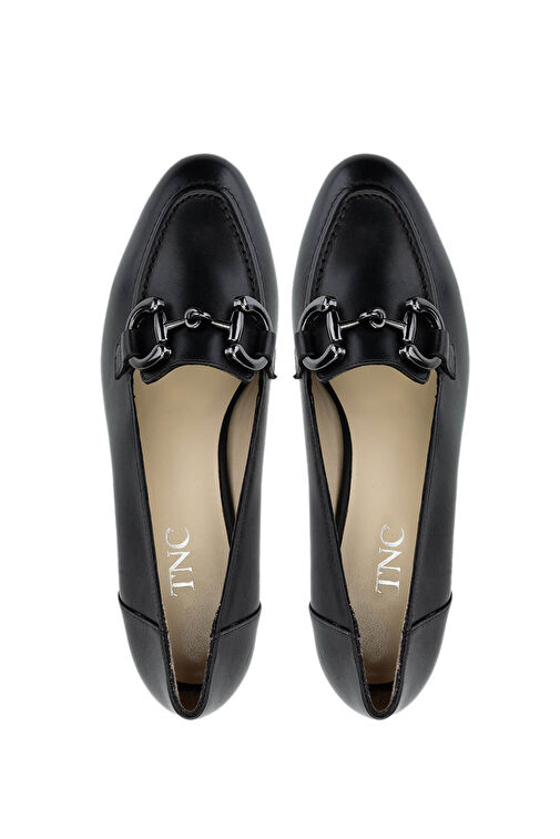 Tamer Tanca Kadın Hakiki Deri Siyah Deri Topuklu Ayakkabı - Görsel 6