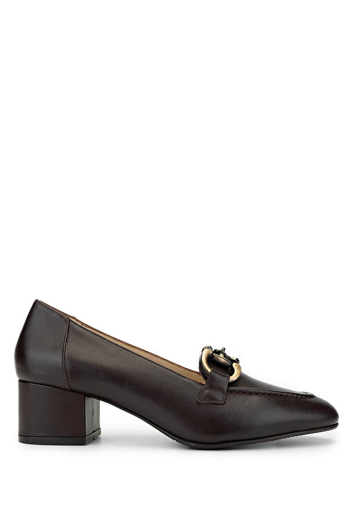 Tamer Tanca Siyah Kadın Deri Topuklu Ayakkabı 1078 8500 BN AYK SK24-25 - Görsel 2