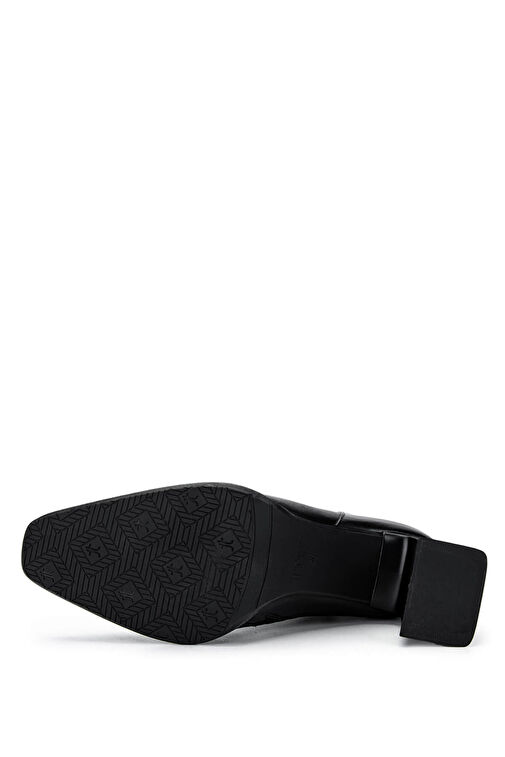 Tamer Tanca Kadın Hakiki Deri Siyah Deri Topuklu Bot - Görsel 4