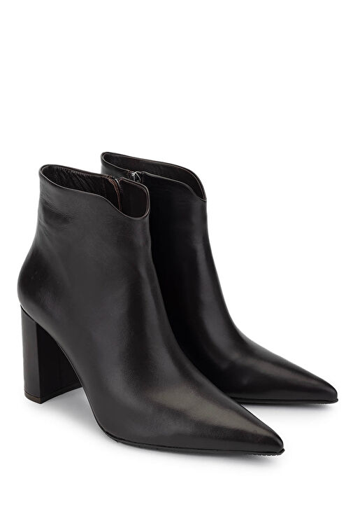 Tamer Tanca Kadın Hakiki Deri Kahverengi Topuklu Bot - Görsel 3