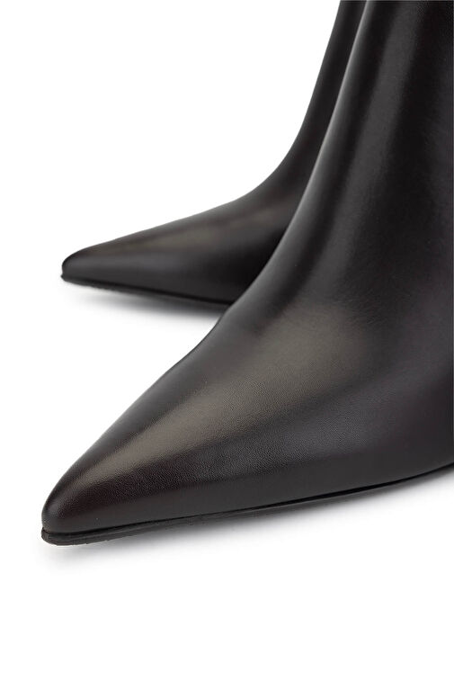 Tamer Tanca Kadın Hakiki Deri Kahverengi Topuklu Bot - Görsel 4