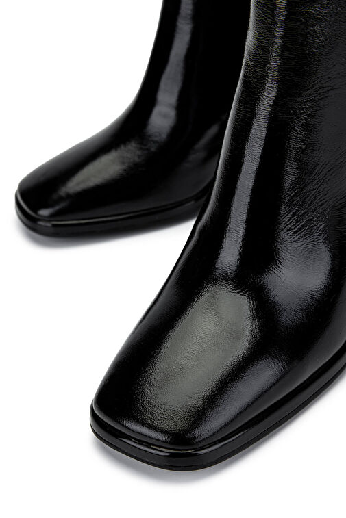 Tamer Tanca Kadın Hakiki Deri Siyah Rugan Topuklu Bot - Görsel 5