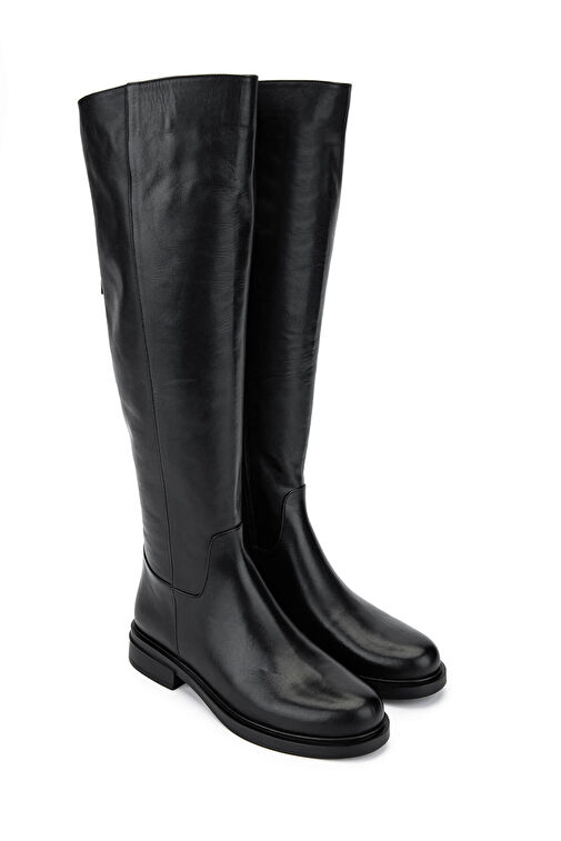 Tamer Tanca Kadın Hakiki Deri Siyah Deri Casual Çizme - Görsel 3