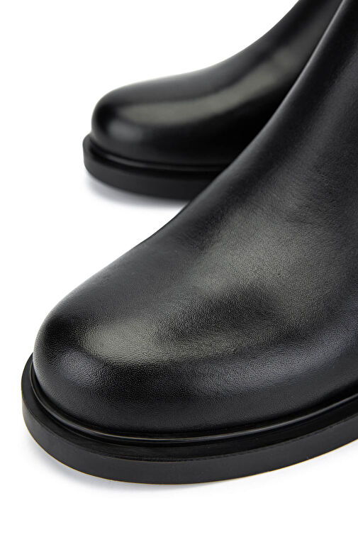 Tamer Tanca Kadın Hakiki Deri Siyah Deri Casual Çizme - Görsel 4