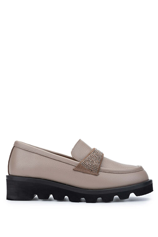 Tamer Tanca Kadın Hakiki Deri Vizon Floter Loafer Ayakkabı - Görsel 2