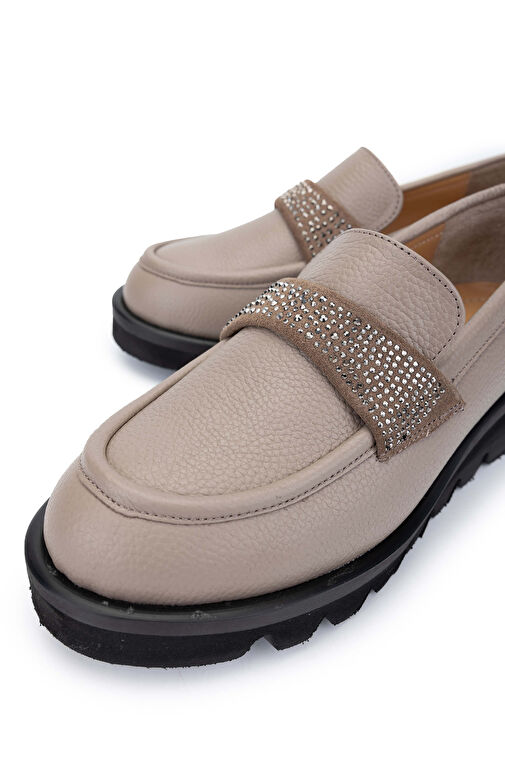 Tamer Tanca Kadın Hakiki Deri Vizon Floter Loafer Ayakkabı - Görsel 4