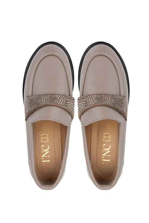 Tamer Tanca Kadın Hakiki Deri Vizon Floter Loafer Ayakkabı - Görsel 6