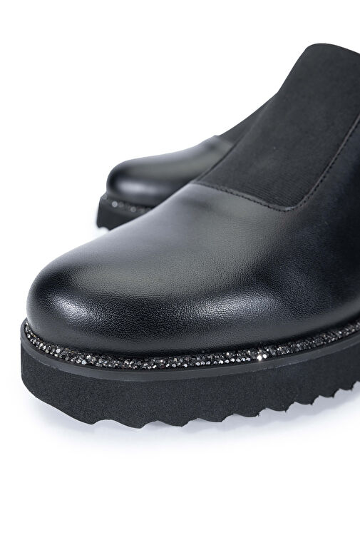 Tamer Tanca Kadın Hakiki Deri Siyah Deri Casual Ayakkabı - Görsel 4