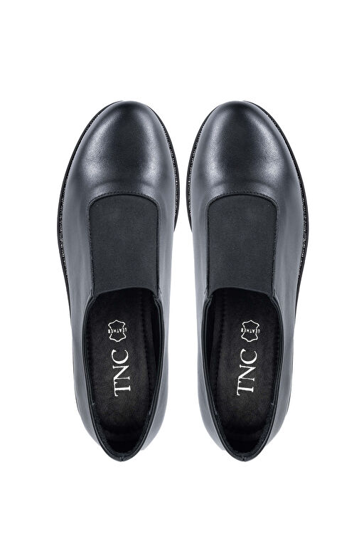 Tamer Tanca Kadın Hakiki Deri Siyah Deri Casual Ayakkabı - Görsel 6