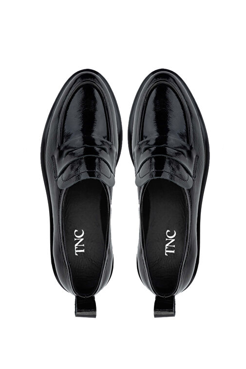 Tamer Tanca Siyah Kadın Rugan Loafer 775 104-4128 BN AYK SK24-25 - Görsel 6