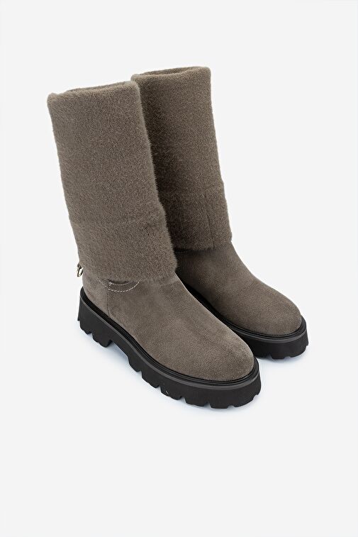 Valmenti Kadın . Vizon Süet Casual Bot - Görsel 3