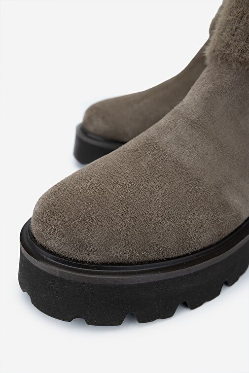 Valmenti Kadın . Vizon Süet Casual Bot - Görsel 4