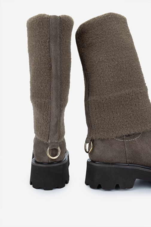 Valmenti Kadın . Vizon Süet Casual Bot - Görsel 5