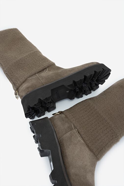 Valmenti Kadın . Vizon Süet Casual Bot - Görsel 6