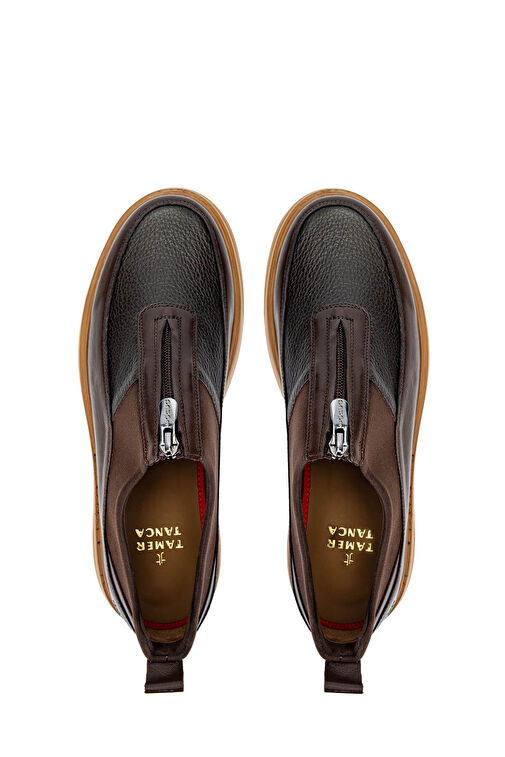 Tamer Tanca Erkek Hakiki Deri Kahverengi Casual Ayakkabı - Görsel 6