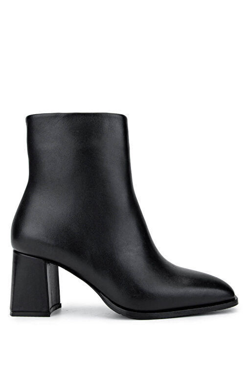 Tamer Tanca Kadın Hakiki Deri Siyah Topuklu Bot - Görsel 2