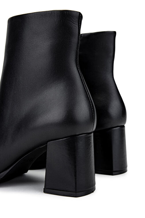 Tamer Tanca Kadın Hakiki Deri Siyah Topuklu Bot - Görsel 5