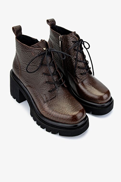 Valmenti Kadın Kahverengi Topuklu Bot - Görsel 3