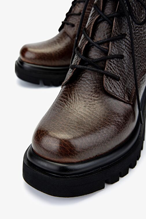 Valmenti Kadın Kahverengi Topuklu Bot - Görsel 4