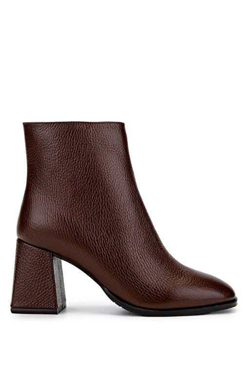 Tamer Tanca Kadın Hakiki Deri Taba Floter Topuklu Bot - Görsel 2