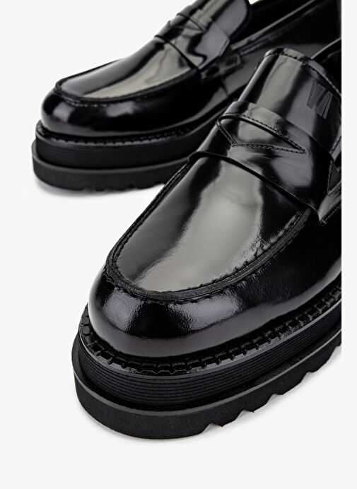 Valmenti Erkek Hakiki Deri Siyah Açma Loafer Ayakkabı - Görsel 4