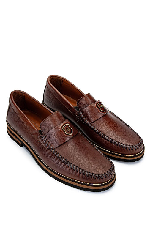 Tamer Tanca Erkek Hakiki Deri Taba Deri Loafer Ayakkabı - Görsel 3