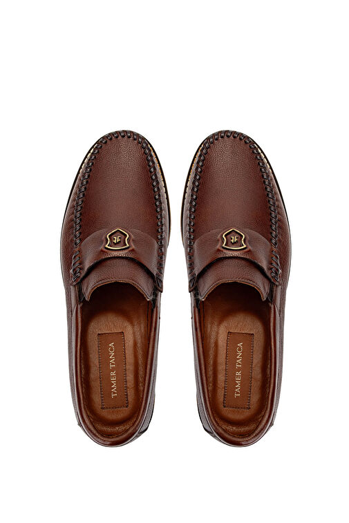 Tamer Tanca Erkek Hakiki Deri Taba Deri Loafer Ayakkabı - Görsel 6