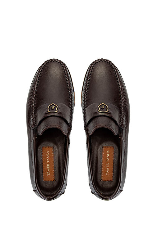 Tamer Tanca Erkek Hakiki Deri Kahverengi Loafer Ayakkabı - Görsel 6