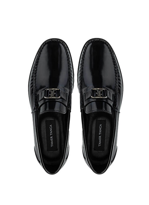 Tamer Tanca Erkek Hakiki Deri Siyah Açma Loafer Ayakkabı - Görsel 6