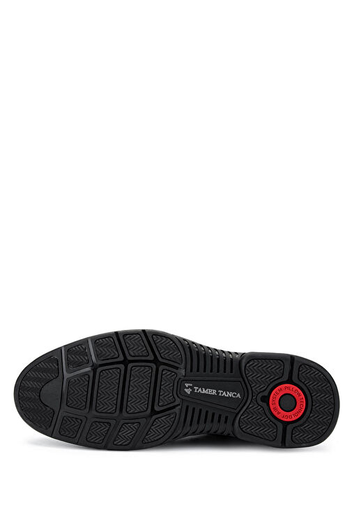 Tamer Tanca Erkek Hakiki Deri Siyah Deri Klasik Bot - Görsel 4