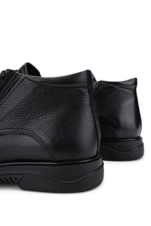 Tamer Tanca Erkek Hakiki Deri Siyah Deri Klasik Bot - Görsel 6