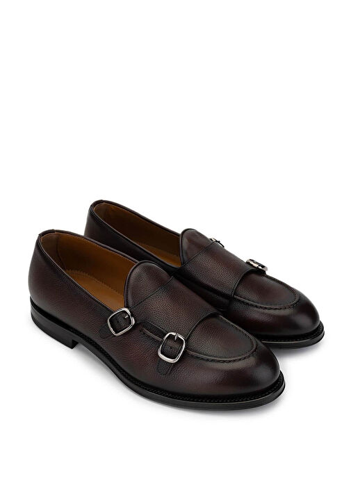 Franceschetti Erkek Hakiki Deri Kahverengi Loafer Ayakkabı - Görsel 3