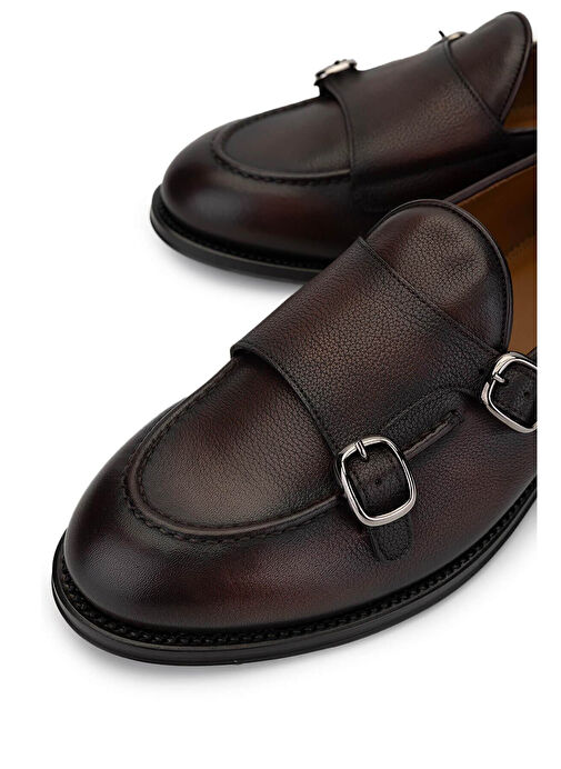 Franceschetti Erkek Hakiki Deri Kahverengi Loafer Ayakkabı - Görsel 4