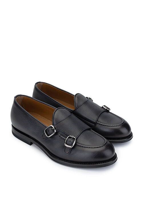 Franceschetti Erkek Hakiki Deri Antrasit Loafer Ayakkabı - Görsel 3