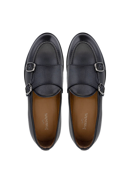 Franceschetti Erkek Hakiki Deri Antrasit Loafer Ayakkabı - Görsel 6