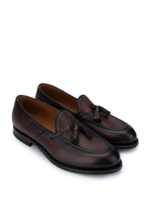 Franceschetti Erkek Hakiki Deri Kahverengi Loafer Ayakkabı - Görsel 3