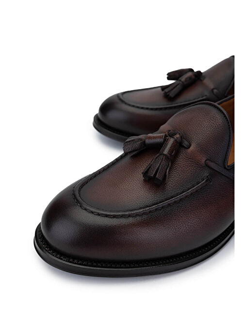 Franceschetti Erkek Hakiki Deri Kahverengi Loafer Ayakkabı - Görsel 4