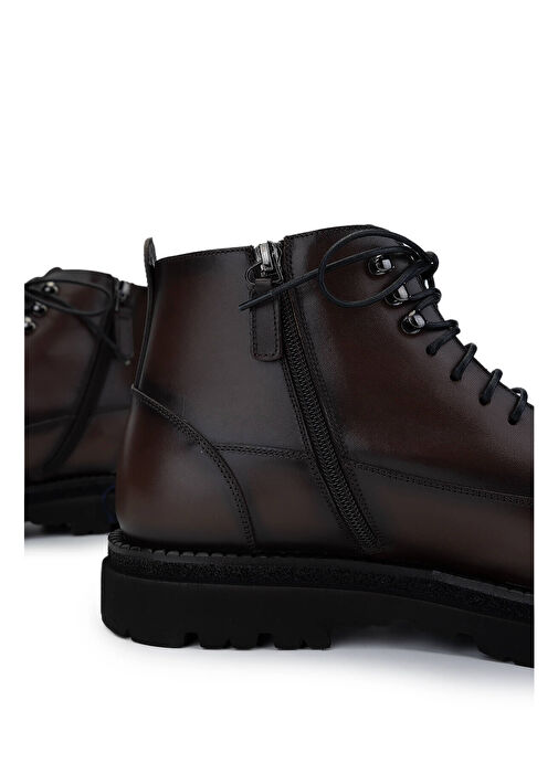 Franceschetti Erkek Hakiki Deri Kahverengi Casual Bot - Görsel 6