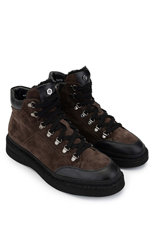 Mario Bruni Erkek Hakiki Deri Koyu Kahve Casual Bot - Görsel 3